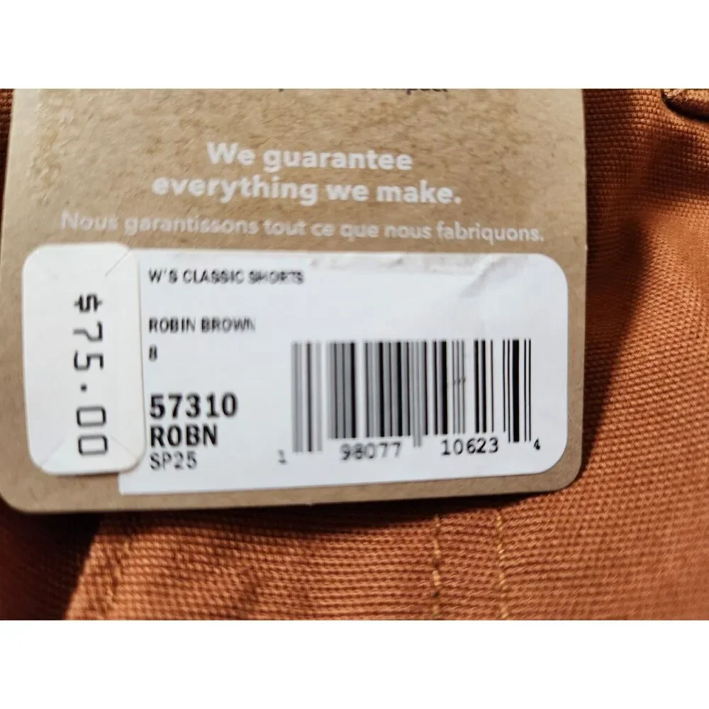 Patagonia Women’s Classic Shorts Size 8 Robin Brown